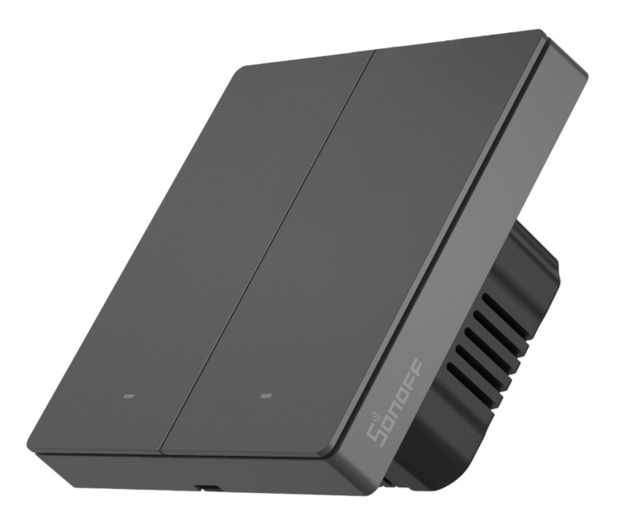 Sonoff Smart przełącznik ścienny WiFi M5 2C Szary (2-kanałowy) - 1489985 - zdjęcie